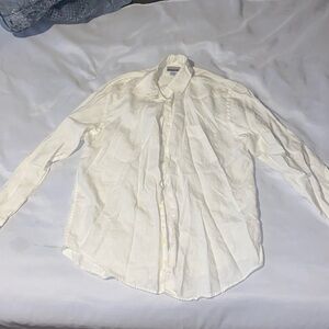 Men's White Casual Button Down Shirt